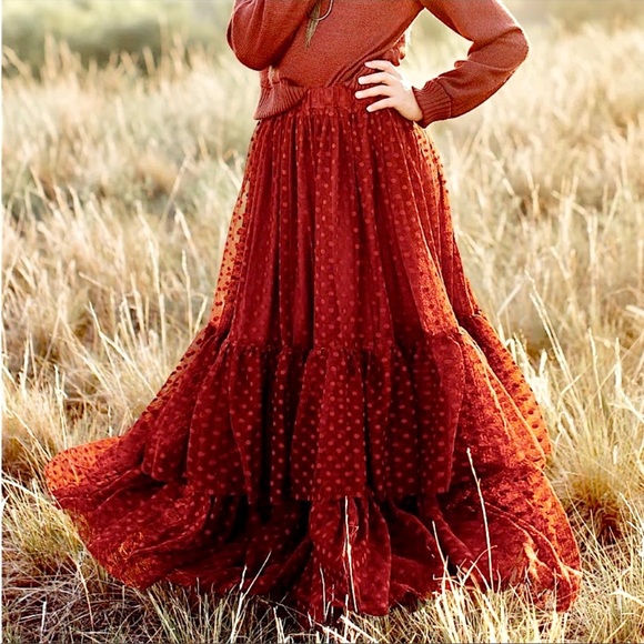 Joyfolie Dresses & Skirts - JOYFOLIE Zenni Maxi Skirt in Cinnamon (Women’s Small/Girl’s Size 14)